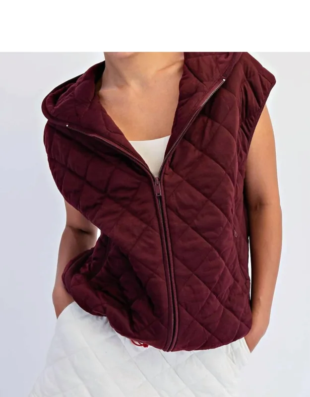 Quilted Hoodie Vest