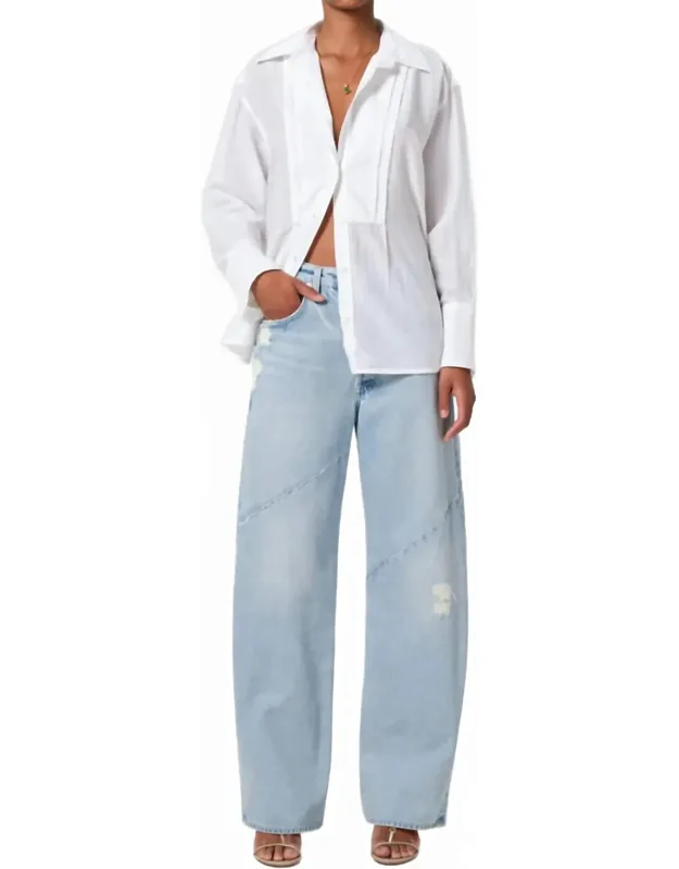 Ayla Swirl Baggy Cuffed Jeans