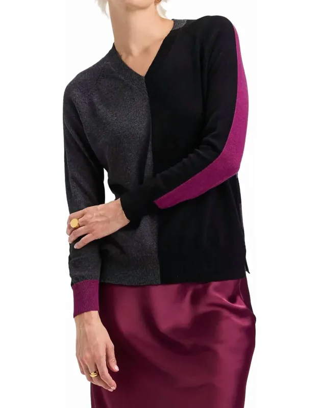 Split V Neck Sweater
