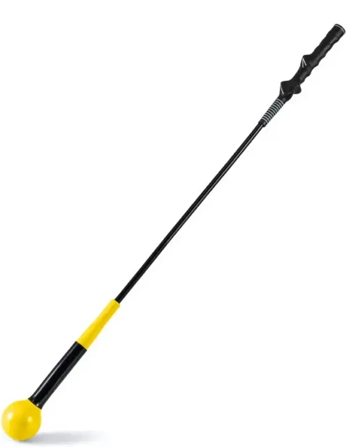 40 Inch Golf Swing Trainer Aid With Weighted Head For Grip Rhythm Balance