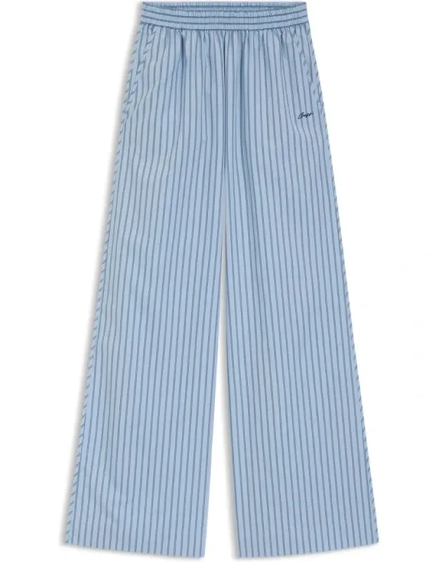 Cotton-poplin Trousers With Vertical Stripes