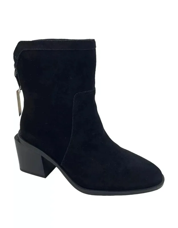 Kortimy Boots Pointed Toe Bootie Black Suede