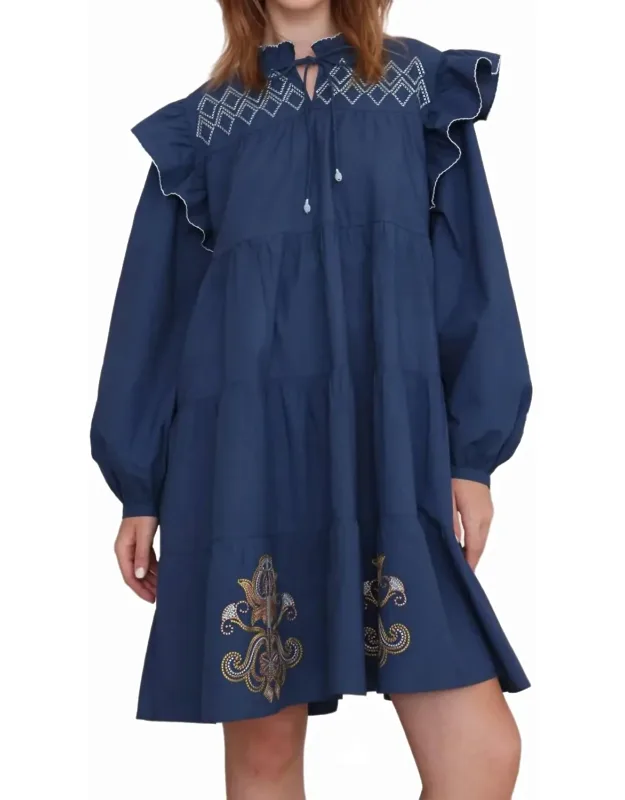 Lumiere Long Puff Sleeve Mini Dress