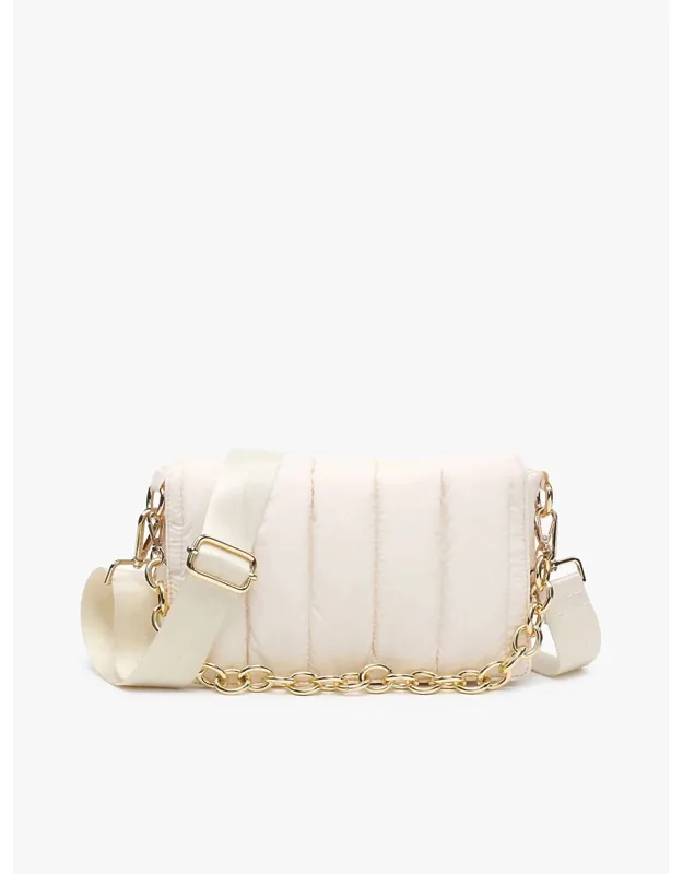 Lala Quilted Chain Crossbody Purse
