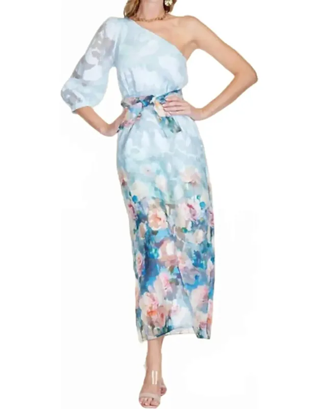 One Shoulder Column Dress
