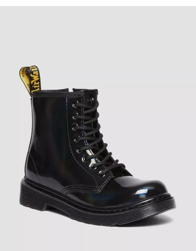 Youth Boot Black Rainbow Patent Leather Rhs654