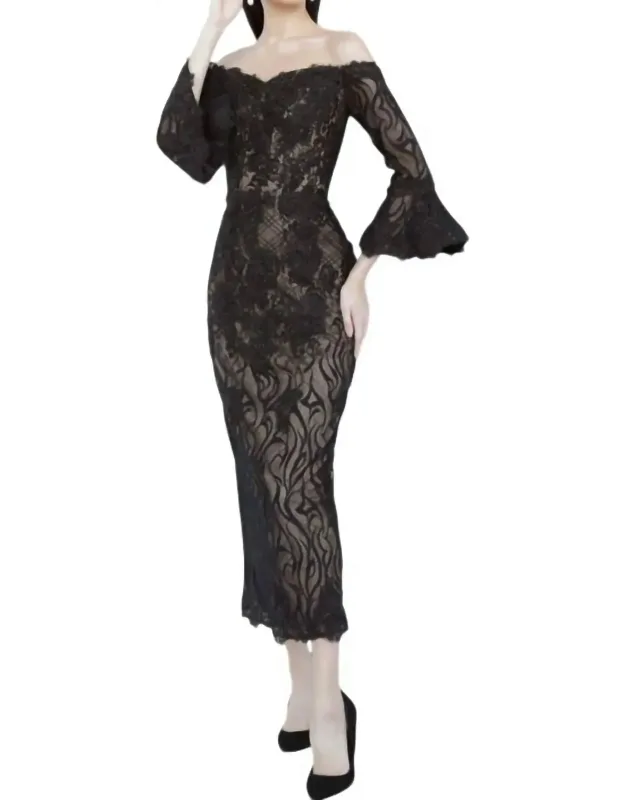 Bell Sleeve Lace Dress