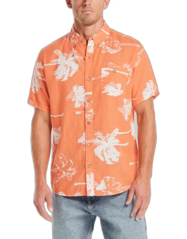 Weatherproof Vintage Tailored Fit Short Sleeve Cotton Print Shirt
