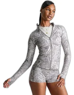 Piped Active Camo Full-zip Training Jacket