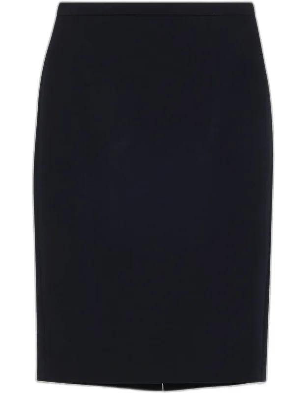 Wool Midi Pencil Skirt