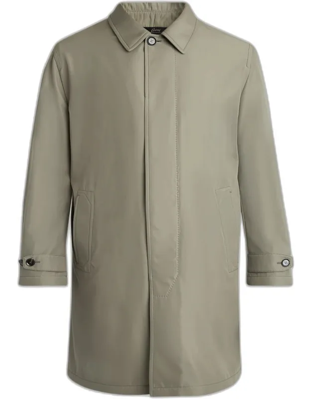 Silk Cloud Button-front Car Coat
