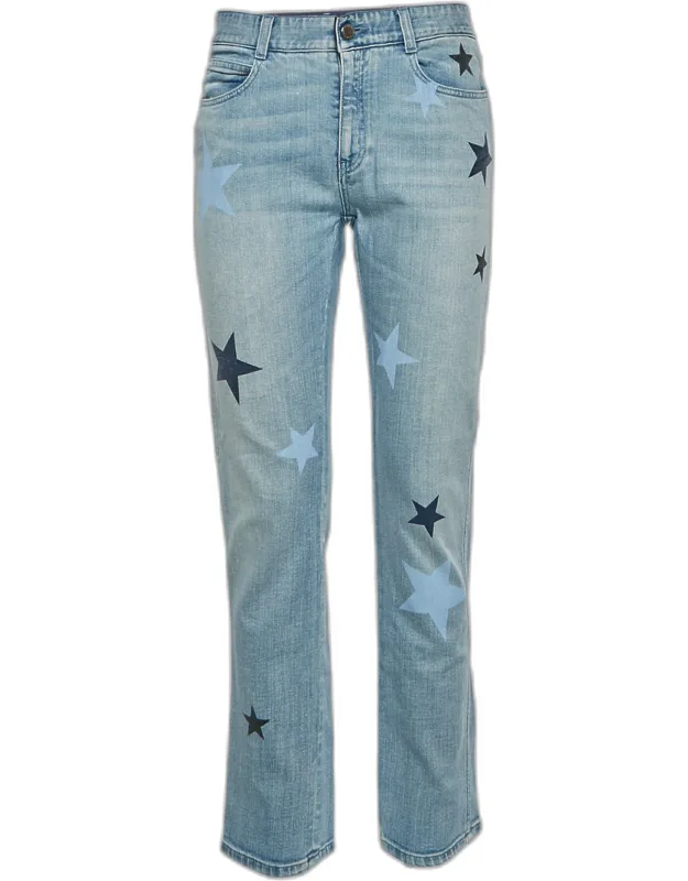 Star Print Denim Slim Fit Jeans
