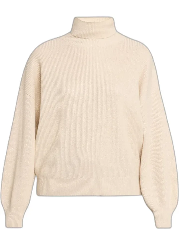 Shimmering Cashmere Turtleneck Sweater