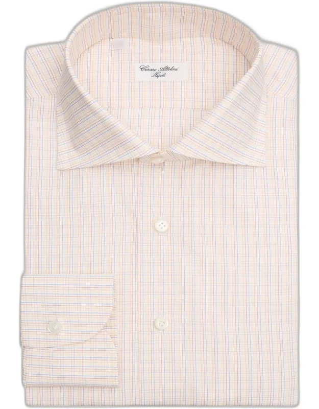 Grid-check Cotton Dress Shirt