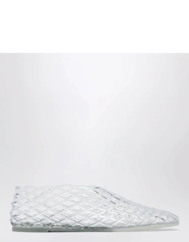 Transparent Rubber Mesh Ballet Flat