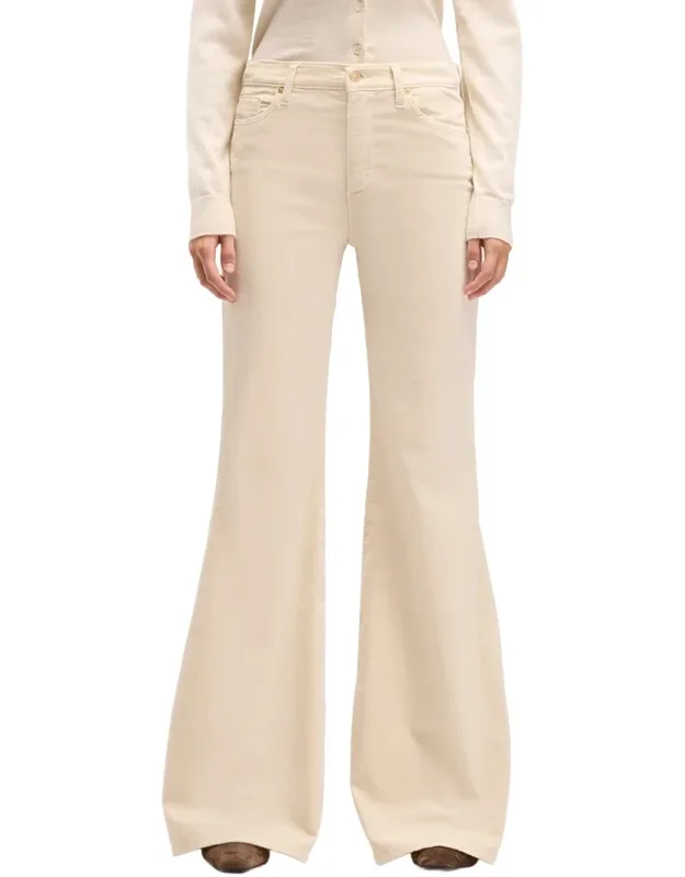 Retro Velvet Natural Flare Leg Jeans