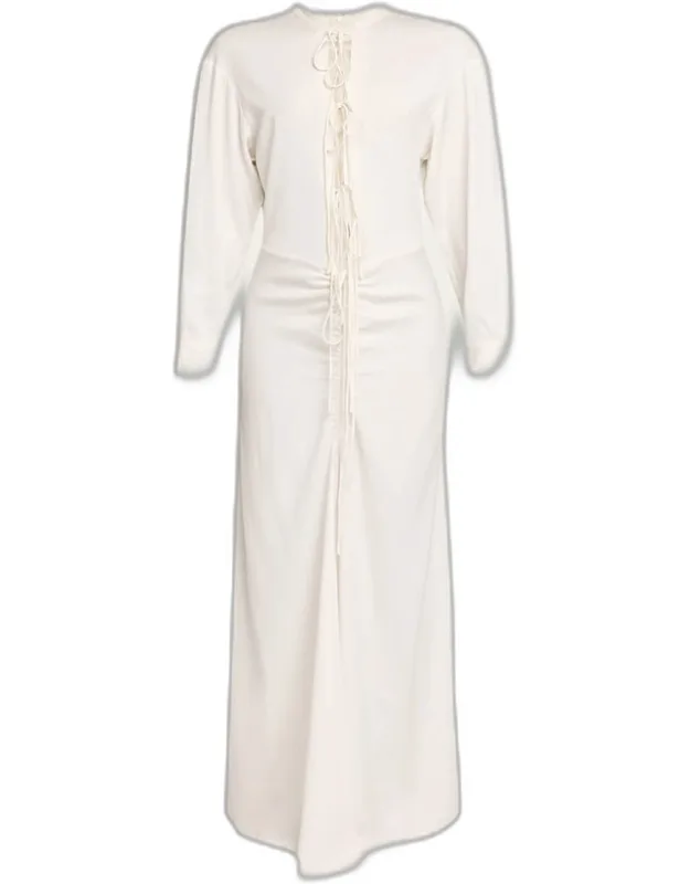 Bertoia Long-sleeve Lace-front Dress