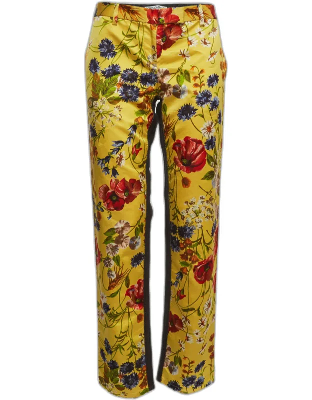 Multicolour Floral Print Wide Leg Jeans