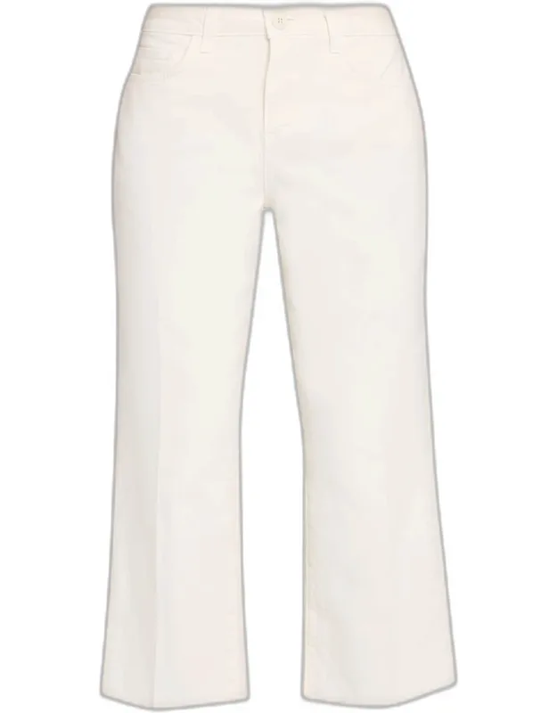 High-rise Cropped Wide Jeans