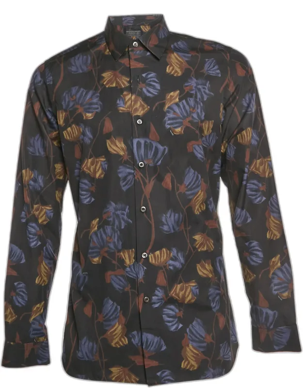 Floral Print Cotton Long Sleeve Shirt