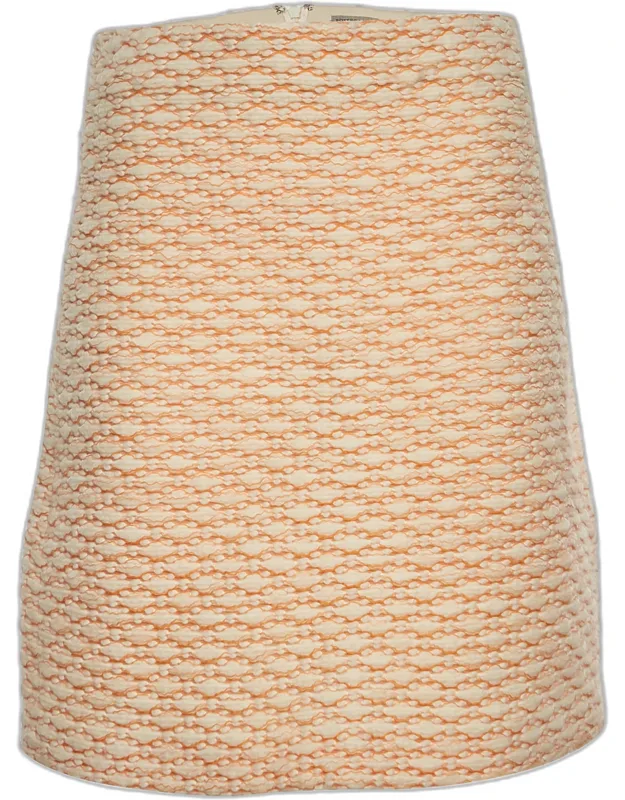 Wool Blend Tweed Knee Length Skirt