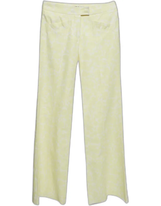 Denim Printed Wide Leg Pants