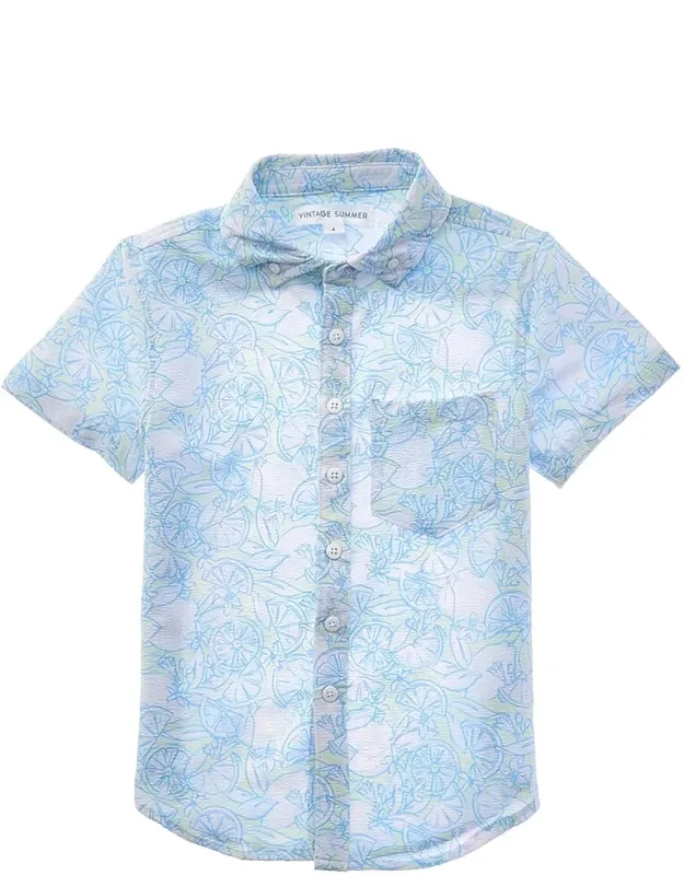 Seersucker Button-down Shirt