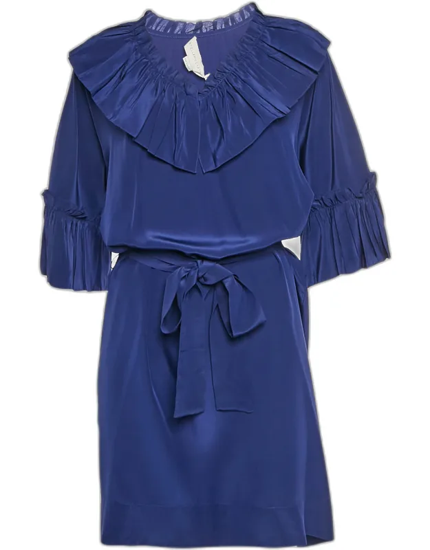 Silk Ruffled Mini Dress