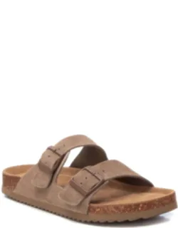Cork Footbed Suede Leather Sandals