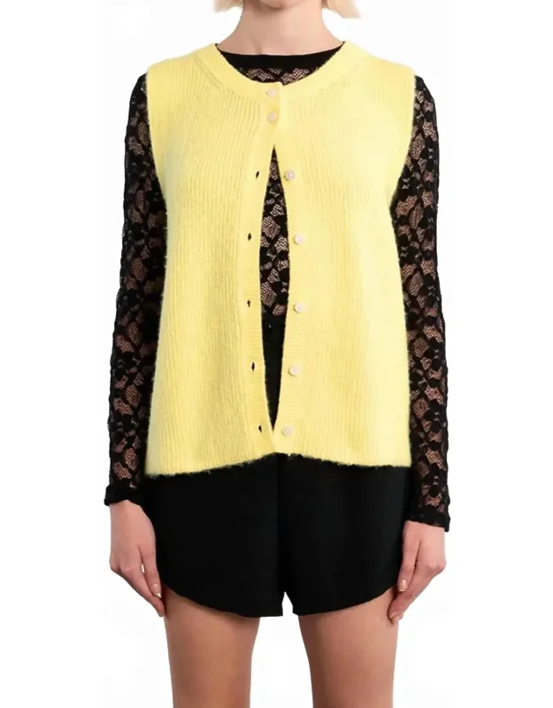 Buttoned Sweater Cardigan Vest