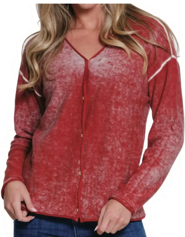 Reverse Print Cardigan