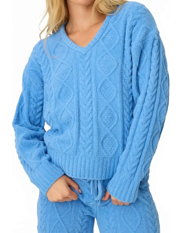 Cozy Chenille Cable Knit Top