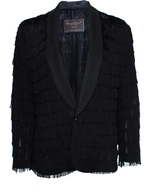 Semi-transparent Jacket With Fringes.