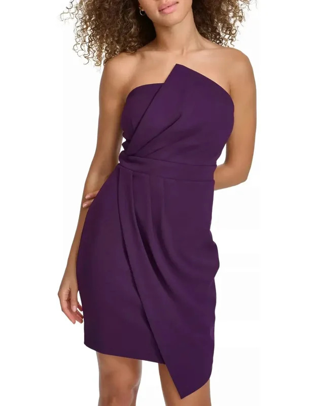 Side-gathered Mini Dress