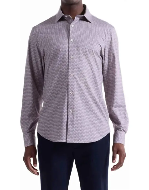 Geometric Print 8 Way Stretch Shirt