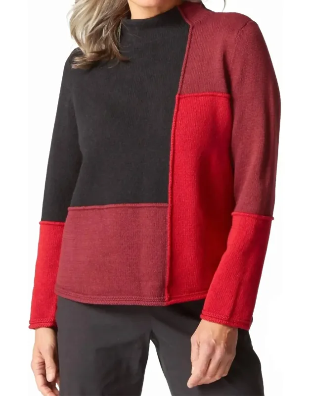 Yin Yang Funnel Neck Pullover