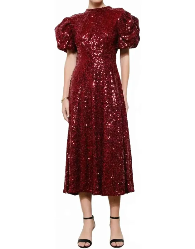 Sequined Open-back Tie Maxi Dress