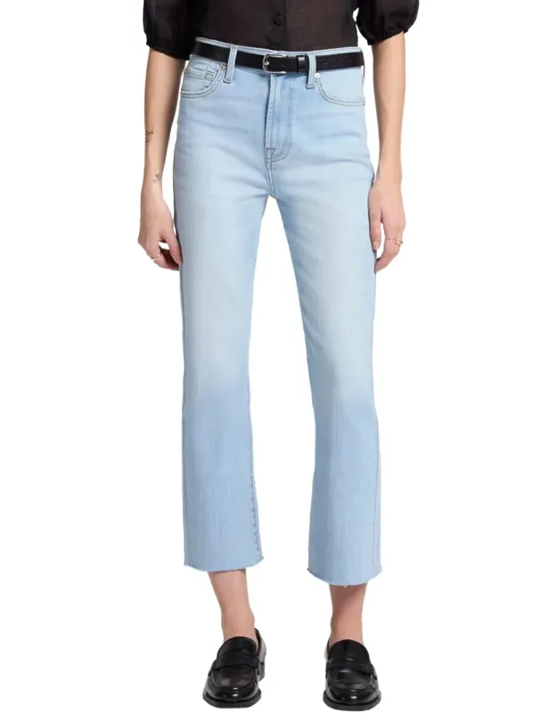High-waist Slim Kick Flare Leg Jeans