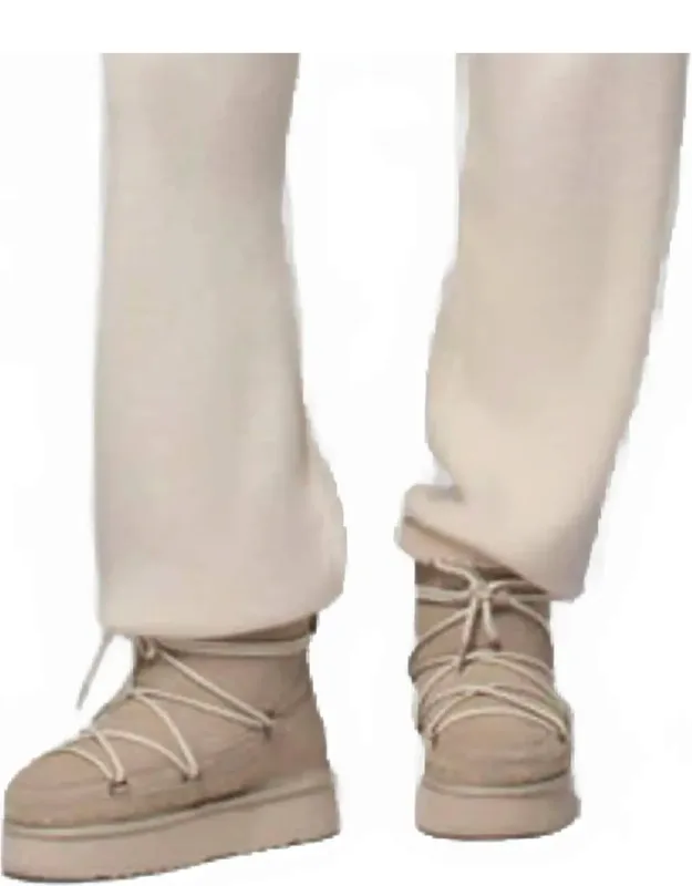 Aanor Cow Suede Shearling Boots