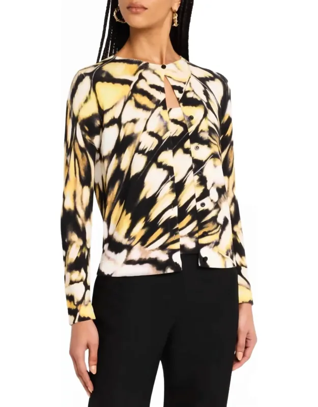 Butterfly Printed Cardigan