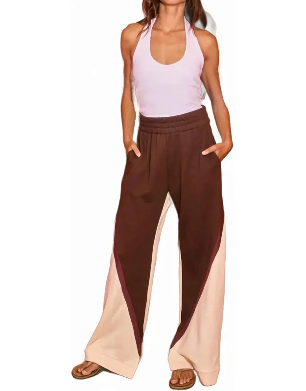 Contrast Detail Sweatpants