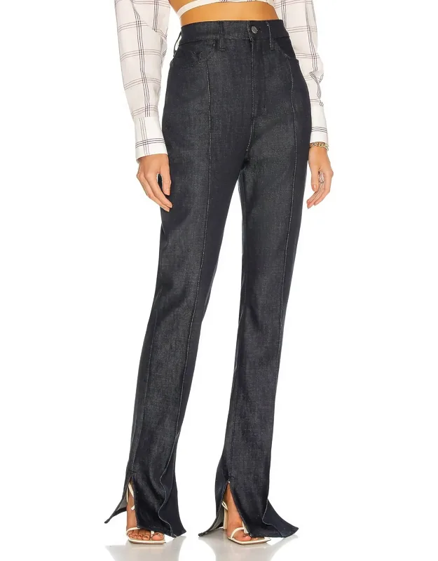 Pre-loved Denim Jeans With Pintuck And Slits
