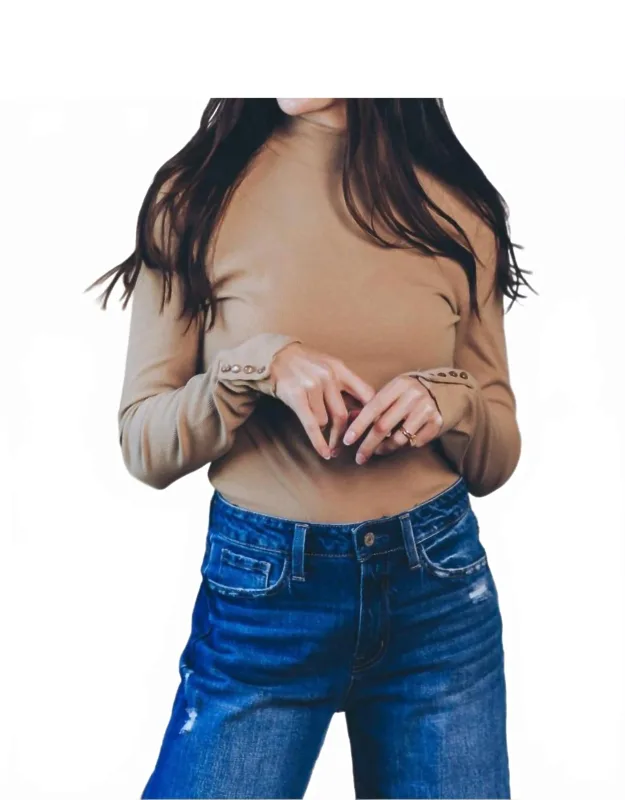 Ribbed Mock Neck Top
