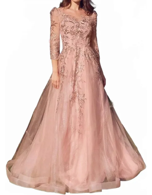 Sheer Sleeve Bateau Neck Dress