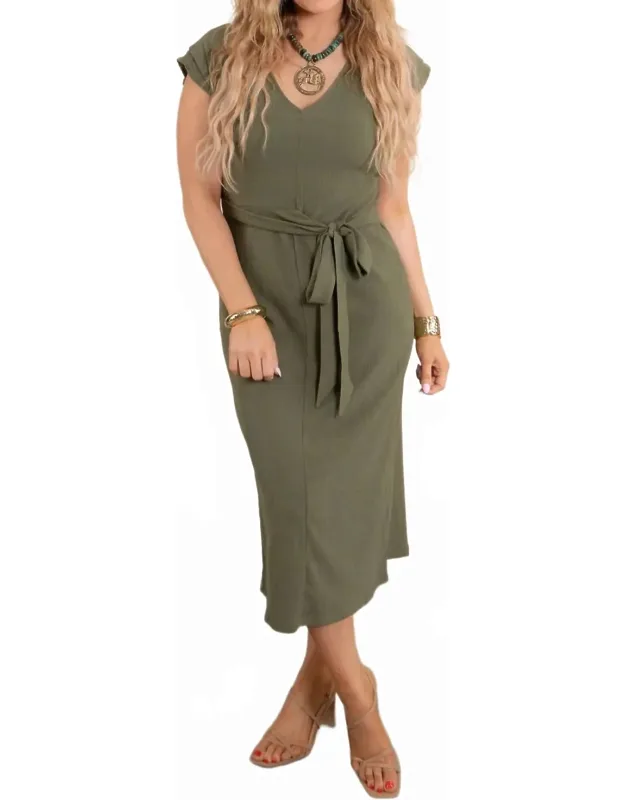 Sleeveless Wrap Midi Dress