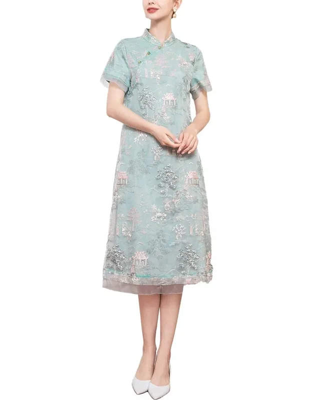 Midi Dress - 44.5in From Shoulder To Hem, 100% Polyester