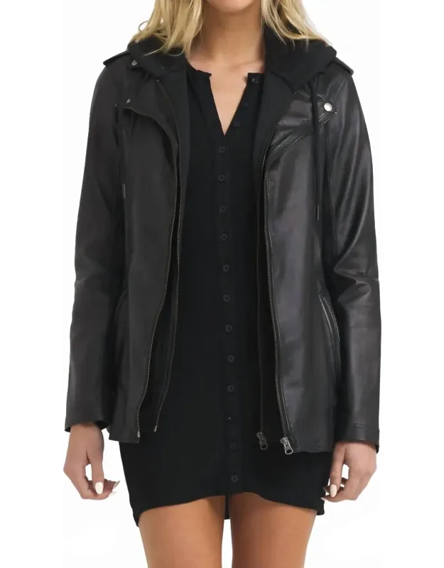 Maxi Burnished Leather Jacket