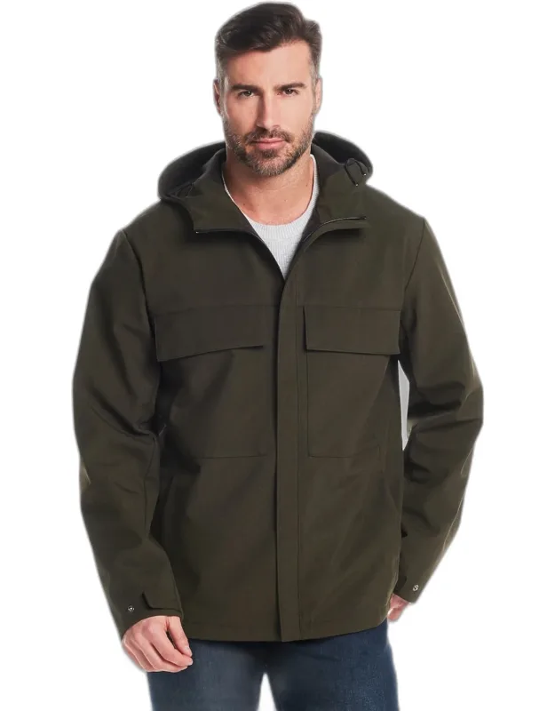 Weatherproof Vintage Tailored Fit Unlined Hooded Soft Shell Shirt Jacket