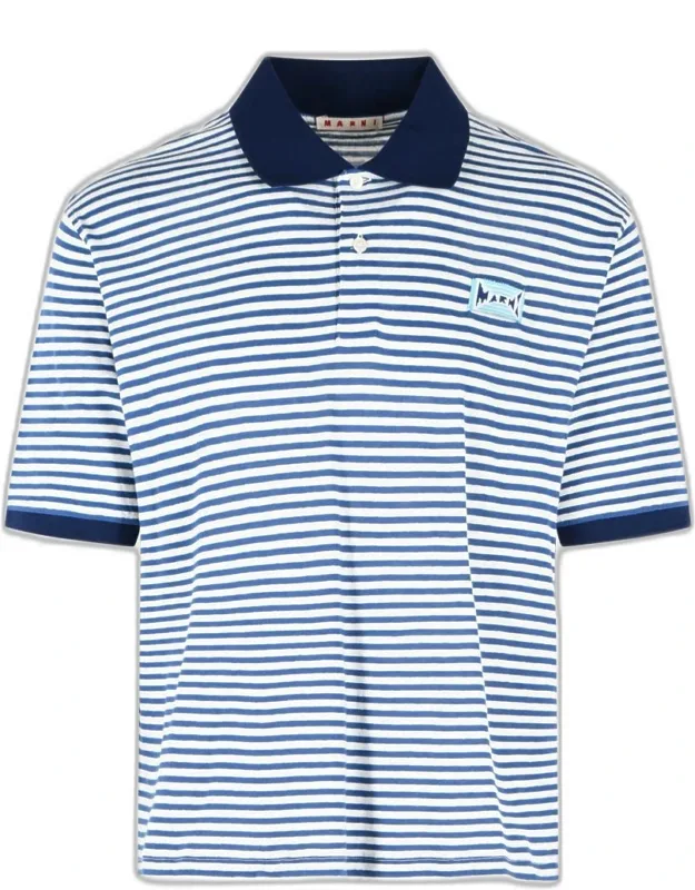 Two-tone Linen Blend Polo Shirt