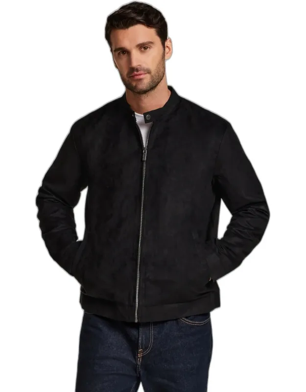 Weatherproof Vintage Tailored Fit Microsuede Moto Jacket